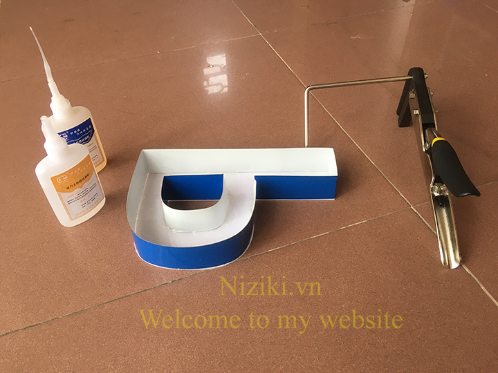 gáy nhôm 0 gờ màu xanh dương