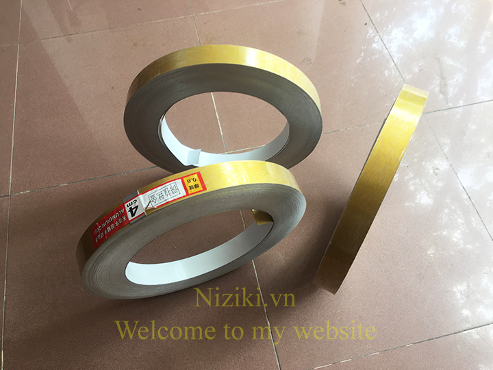 gáy nhôm 0 gờ màu vàng xước